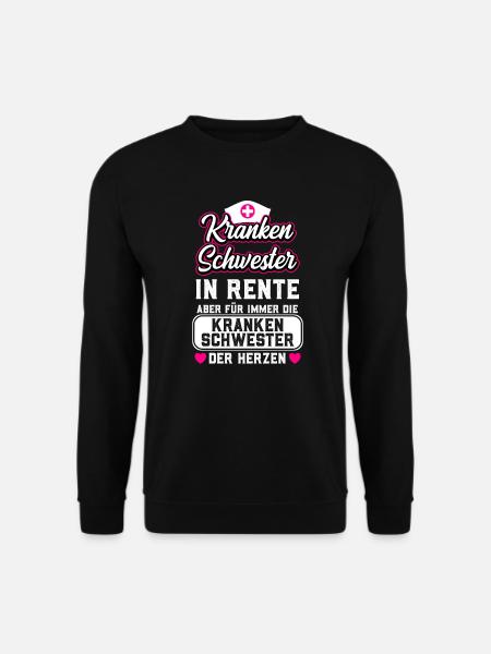 Rente Ruhestand Krankenschwester - Unisex Pullover - Schwarz