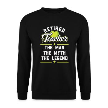 Pension Retraite 2022 Enseignant - Sweat-shirt Unisexe - noir - Devant - Alina (178cm) & Michal (187cm)