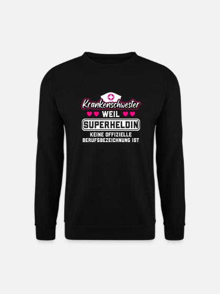 Krankenschwester Oberschwester Superheldin - Unisex Pullover - Schwarz