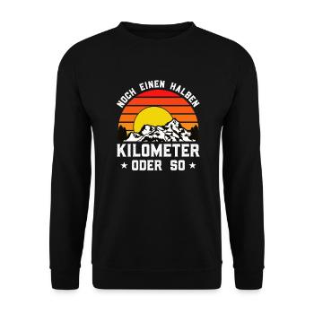 Lustiger Wandern Wanderer - Unisex Pullover - Schwarz - Vorne - Alina (178cm) & Michal (187cm)