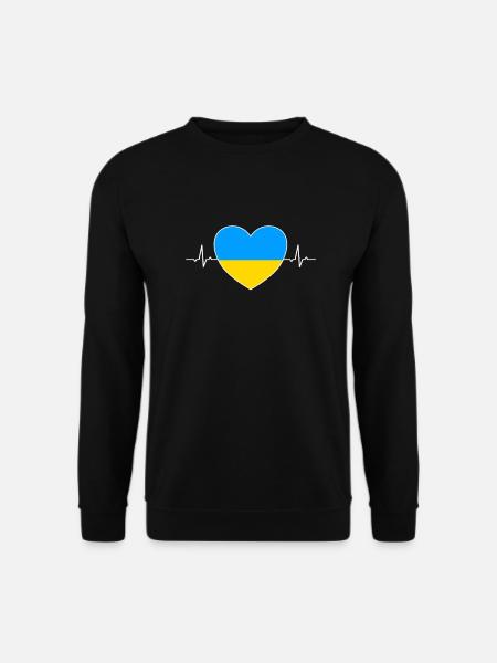 heartbeat ukraine - Unisex Sweatshirt - black