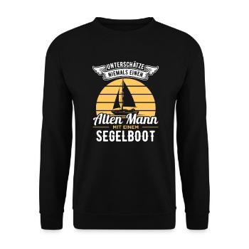 Segelboot Segelboote - Unisex Pullover - Schwarz - Vorne - Alina (178cm) & Michal (187cm)