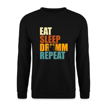 Drums Drummer Drummer Drummer - Unisex Sweatshirt - black - Front - Alina (178cm) & Michal (187cm)