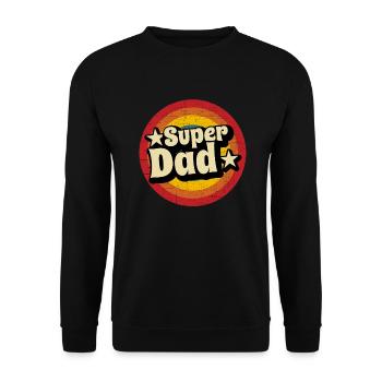 Father's Day Super Dad - Unisex Sweatshirt - black - Front - Alina (178cm) & Michal (187cm)