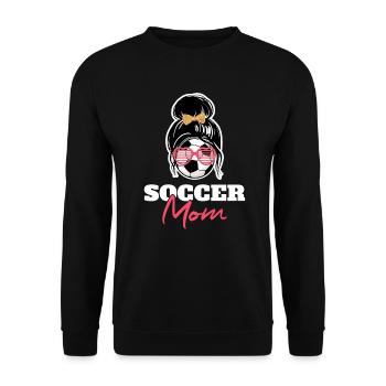 Lustiges Fußball Mutter Mama - Unisex Pullover - Schwarz - Vorne - Alina (178cm) & Michal (187cm)
