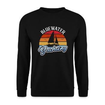 Capitaine de Yachting Bluewater, Sailor Skipper Sailor - Sweat-shirt Unisexe - noir - Devant - Alina (178cm) & Michal (187cm)
