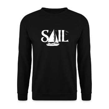 Capitaine de conception de marin de voile, skipper de voile - Sweat-shirt Unisexe - noir - Devant - Alina (178cm) & Michal (187cm)
