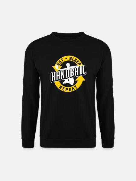 Handballspieler Handballer Eat Sleep Handball - Unisex Pullover - Schwarz
