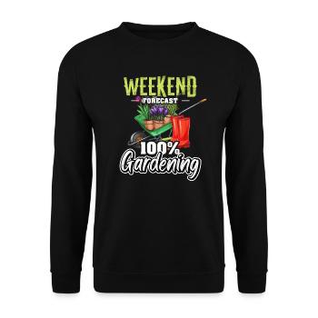 Hobby Gardener Paysagiste Jardinier Dicton - Sweat-shirt Unisexe - noir - Devant - Alina (178cm) & Michal (187cm)