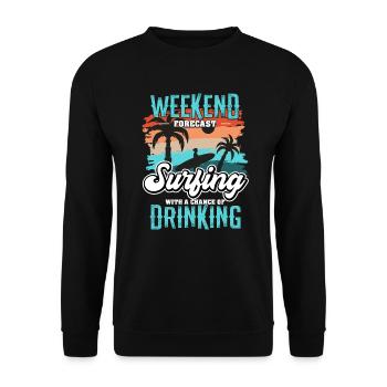 Surfeur - Sweat-shirt Unisexe - noir - Devant - Alina (178cm) & Michal (187cm)