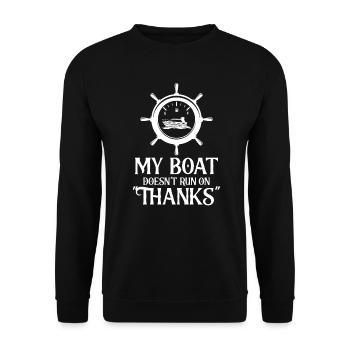 Sailor Sailing Ship Sailboat - Unisex Sweatshirt - black - Front - Alina (178cm) & Michal (187cm)