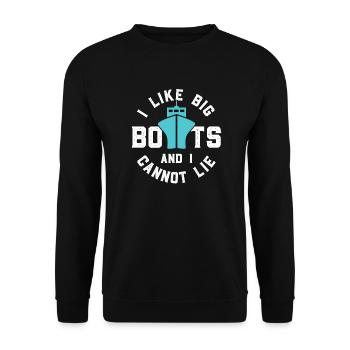 Segler Segelschiff Segelboot - Unisex Pullover - Schwarz - Vorne - Alina (178cm) & Michal (187cm)