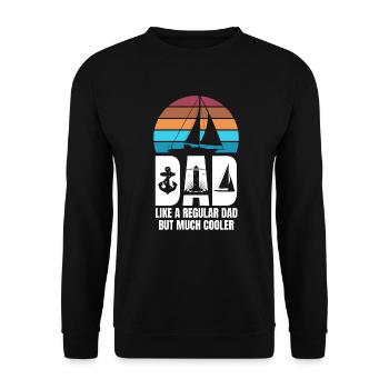 Segler Segelschiff Segelboot - Unisex Pullover - Schwarz - Vorne - Alina (178cm) & Michal (187cm)