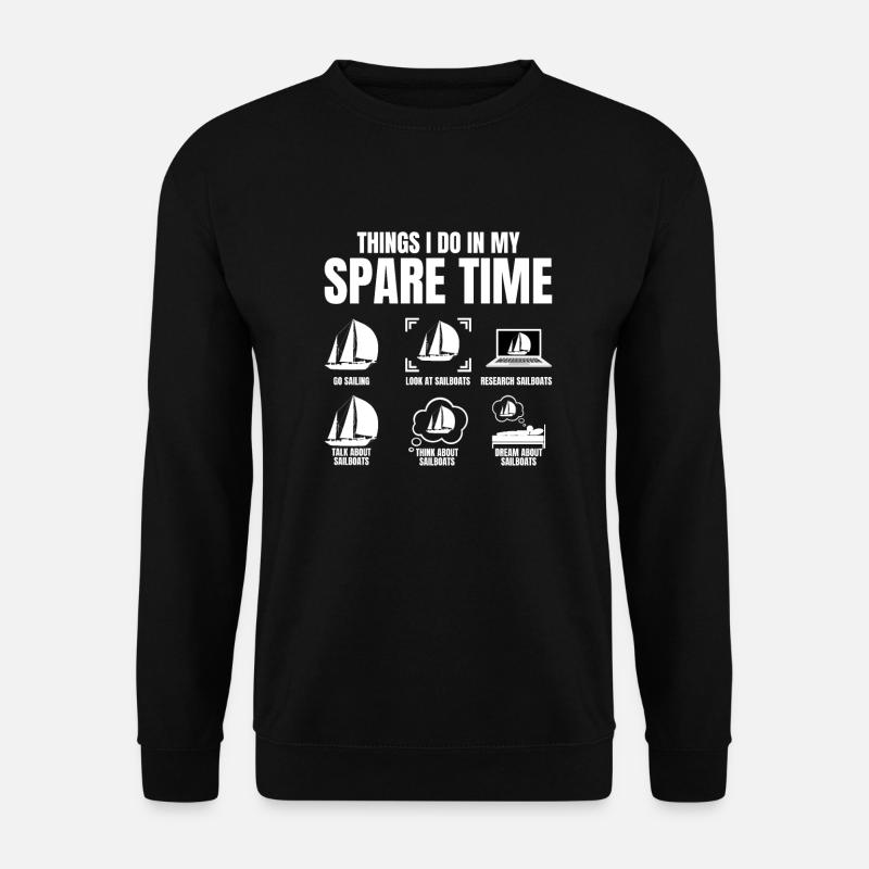 Segler Segelschiff Segelboot - Unisex Pullover - Schwarz