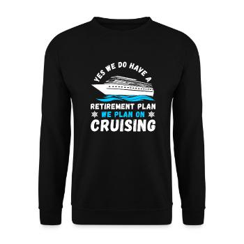 Croisière Croisière Vacances Cruiser - Sweat-shirt Unisexe - noir - Devant - Alina (178cm) & Michal (187cm)