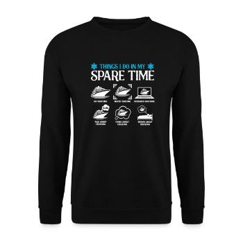 Croisière Croisière Vacances Cruiser - Sweat-shirt Unisexe - noir - Devant - Alina (178cm) & Michal (187cm)