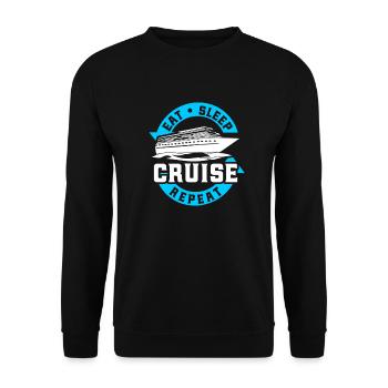 Manger Sleep Cruise Repeat Cruiser - Sweat-shirt Unisexe - noir - Devant - Alina (178cm) & Michal (187cm)