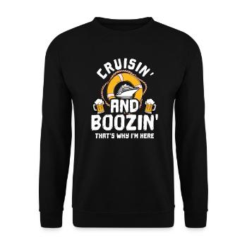 Croisière Croisière Vacances Boisson - Sweat-shirt Unisexe - noir - Devant - Alina (178cm) & Michal (187cm)