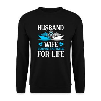 Croisière Croisière Vacances Cruiser Couple - Sweat-shirt Unisexe - noir - Devant - Alina (178cm) & Michal (187cm)
