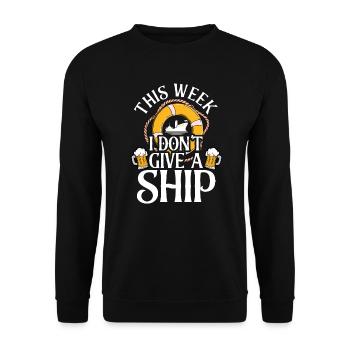 Croisière Croisière Vacances Drôle Dicton - Sweat-shirt Unisexe - noir - Devant - Alina (178cm) & Michal (187cm)