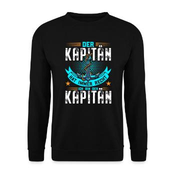 Segler Segelschiff Segelboot - Unisex Pullover - Schwarz - Vorne - Alina (178cm) & Michal (187cm)