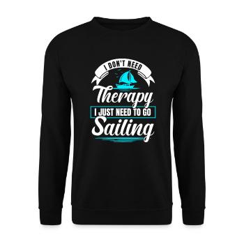 Segler Segelschiff Segelboot - Unisex Pullover - Schwarz - Vorne - Alina (178cm) & Michal (187cm)