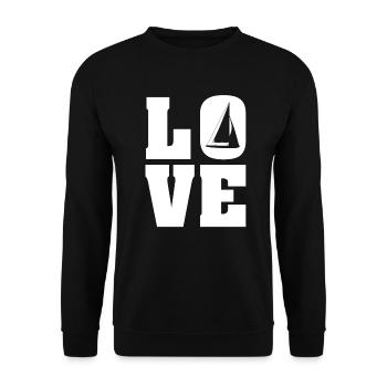 Segler Segelschiff Segelboot - Unisex Pullover - Schwarz - Vorne - Alina (178cm) & Michal (187cm)