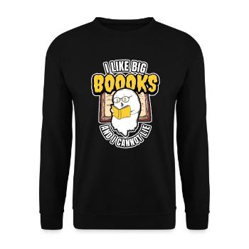 I like big books and I cannot lie - Unisex Sweatshirt - black - Front - Alina (178cm) & Michal (187cm)