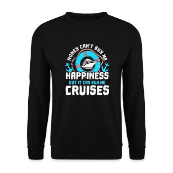 Kreuzfahrt Urlaub - Unisex Pullover - Schwarz - Vorne - Alina (178cm) & Michal (187cm)