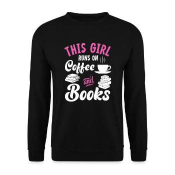 Kaffeebuch-liebhaber-frau, Die Dieses Mädchen Auf - Unisex Pullover - Schwarz - Vorne - Alina (178cm) & Michal (187cm)