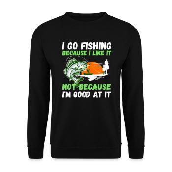 Angler Hobby Angler Fischer - Sweat-shirt Unisexe - noir - Devant - Alina (178cm) & Michal (187cm)