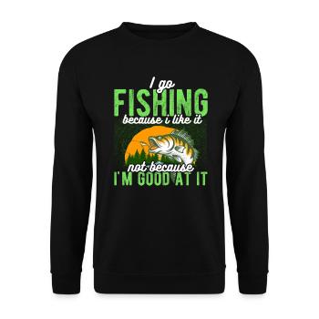 Angler Hobby Angler Fischer - Sweat-shirt Unisexe - noir - Devant - Alina (178cm) & Michal (187cm)