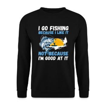 Angler Hobby Angler Fischer - Sweat-shirt Unisexe - noir - Devant - Alina (178cm) & Michal (187cm)