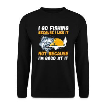 Angler Hobby Angler Fischer - Sweat-shirt Unisexe - noir - Devant - Alina (178cm) & Michal (187cm)