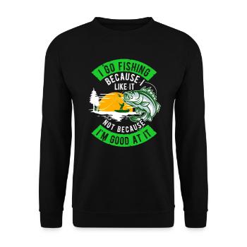 Angler Hobby Angler Fischer - Sweat-shirt Unisexe - noir - Devant - Alina (178cm) & Michal (187cm)