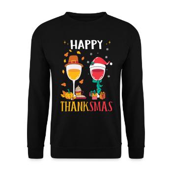 Cadeaux de Noël Noël - Sweat-shirt Unisexe - noir - Devant - Alina (178cm) & Michal (187cm)