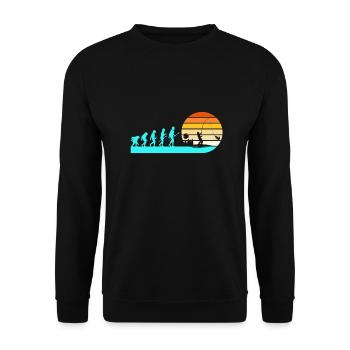 Evolution Angler Fishing - Unisex Sweatshirt - black - Front - Alina (178cm) & Michal (187cm)