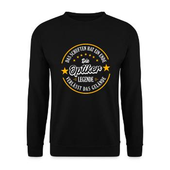 OPTIKER pension 2023 une véritable légende quitte le - Sweat-shirt Unisexe - noir - Devant - Alina (178cm) & Michal (187cm)