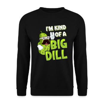 Lustiges Gurkenliebhaber Wortspiel I'm kind of a b - Unisex Pullover - Schwarz - Vorne - Alina (178cm) & Michal (187cm)