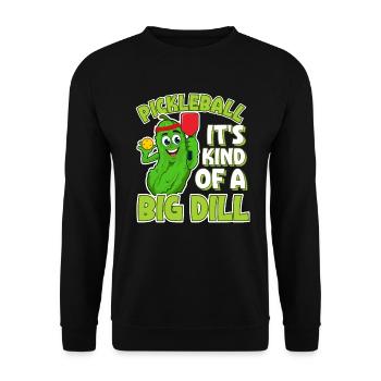 Lustiges Gurkenliebhaber Pickleball - Unisex Pullover - Schwarz - Vorne - Alina (178cm) & Michal (187cm)