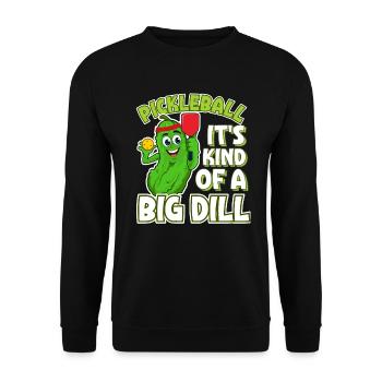 Lustiges Gurkenliebhaber Pickleball - Unisex Pullover - Schwarz - Vorne - Alina (178cm) & Michal (187cm)
