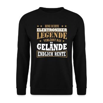 Ruhestand Elektroniker Perfekt Für Elektroniker In - Unisex Pullover - Schwarz - Vorne - Alina (178cm) & Michal (187cm)