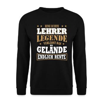 Ruhestand Lehrer Perfekt Für Lehrer In Rente - Unisex Pullover - Schwarz - Vorne - Alina (178cm) & Michal (187cm)