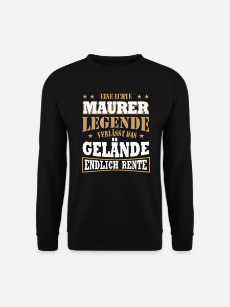 Ruhestand Maurer Perfekt Für Maurer In Rente - Unisex Pullover - Schwarz
