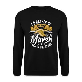 Chasseurs de canards Chiens de chasse aux canards excursion de chasse - Sweat-shirt Unisexe - noir - Devant - Alina (178cm) & Michal (187cm)
