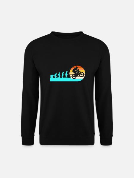 Fahrräder Radfahrer Evolution Mountainbiker - Unisex Pullover - Schwarz