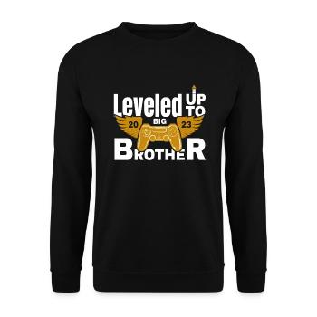 Leveled Up to Big Brother 2023 - Unisex Sweatshirt - black - Front - Alina (178cm) & Michal (187cm)