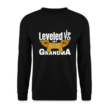 Mise à niveau jusqu’à grand-mère 2023 - Sweat-shirt Unisexe - noir - Devant - Alina (178cm) & Michal (187cm)