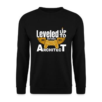 Retraite Architecte à la retraite Retraite 2023 - Sweat-shirt Unisexe - noir - Devant - Alina (178cm) & Michal (187cm)