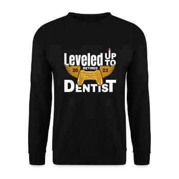 Retraite Dentiste retraité Retraite 2023 - Sweat-shirt Unisexe - noir - Devant - Alina (178cm) & Michal (187cm)